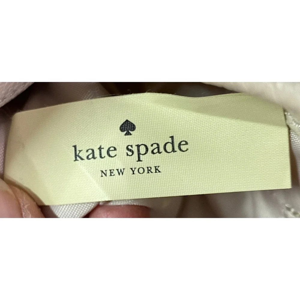 Kate Spade Womens Evangelie Larchmont Avenue Fabric Stripe Leather Satchel Purse